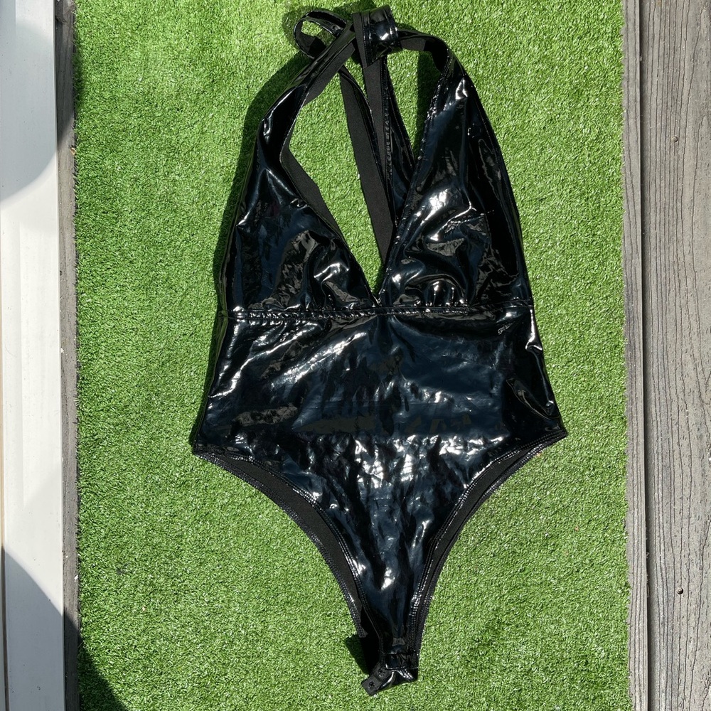 Black Halter Bodysuit